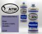 Preview: Mercedes-Benz, Blue Quartz (matt) Metallic, 5224: 400ml Sprühdose + 400ml Klarlack - Set, von ATW Autoteile West.